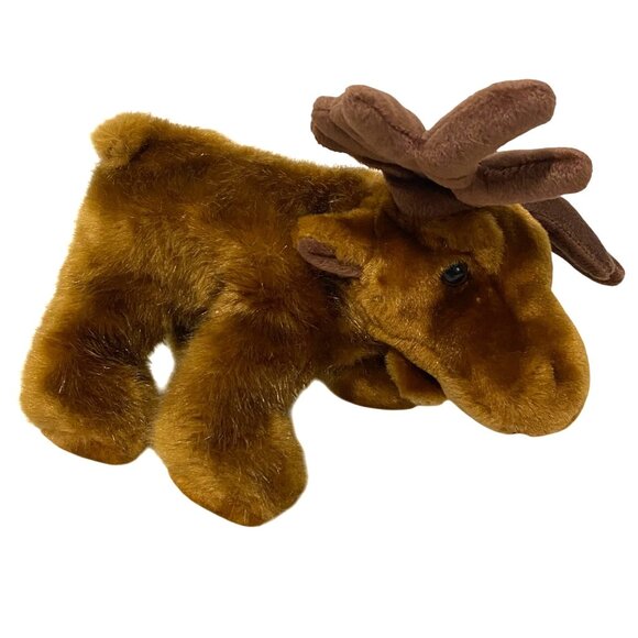 Steven Smith Bean Plush Moose 10" Reddish Brown Wild Stuffed Animal Kids Toy - Picture 2 of 9